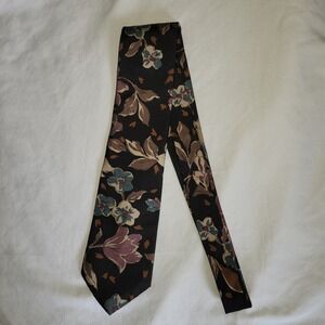 Men's Vintage Viaggio Silk Neck Tie Necktie Purple Multi-Color Floral USA